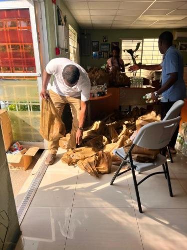 Giving back after damages from Hurricane Melissa